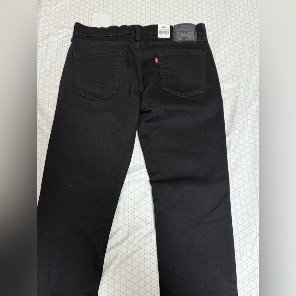 Levi's Jet Black 514 Straight Fit Jeans